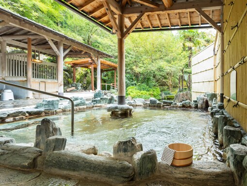 シャワーもカランも源泉。鳥取市「宝喜温泉館」は加水も加温もしない完全かけ流しが550円、10m×4mの歩行湯も