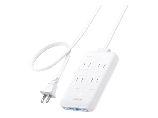8台の機器を同時に充電できるパワフルさ。Ankerの電源タップはデスク周りをスッキリ整理整頓できる大人気アイテム