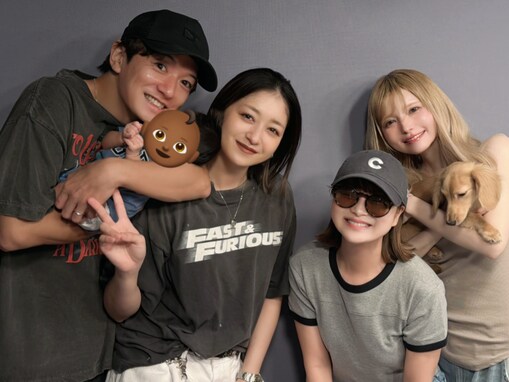 「私にしか鈴木奈々見えてない？」益若つばさ、“みちょぱ夫婦&ベビー”との写真に「合成なの？？？笑」の声