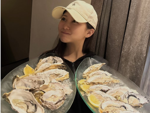 「こんな時間に生牡蠣40個」田中美久、深夜2時に生がきをペロリ！ 「さすがに当たりそう」「圧巻だね」