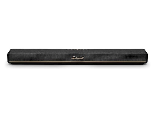 極上の重低音と立体音響を楽しめる。Marshallのサウンドバーは圧倒的な臨場感と洗練されたデザインが特徴の注目アイテム