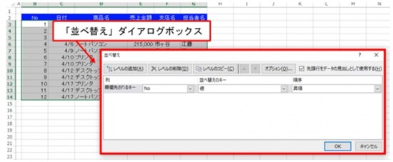 Excel2013での操作画面