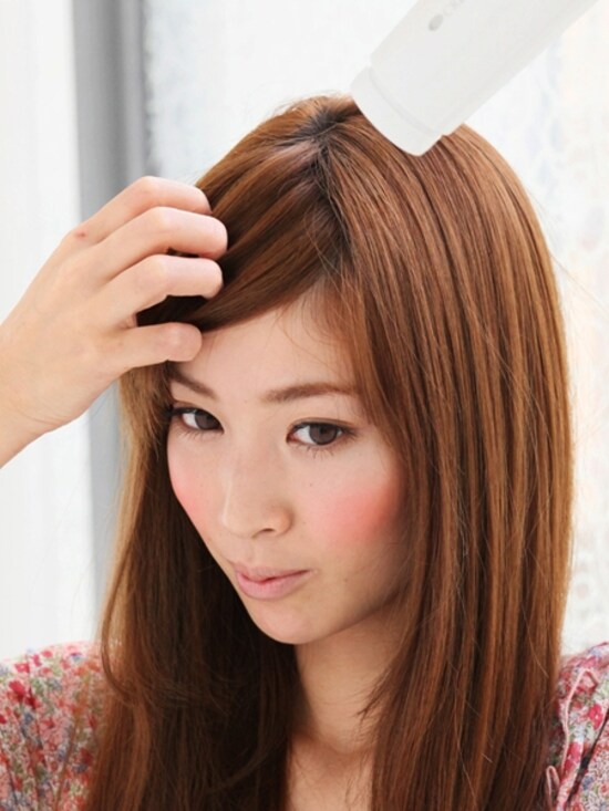 6. 前髪のクセを補正