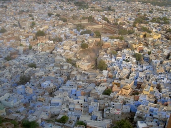 ラジャスターン州のにある、「ブルーシティ」と呼ばれるジョードプルの街