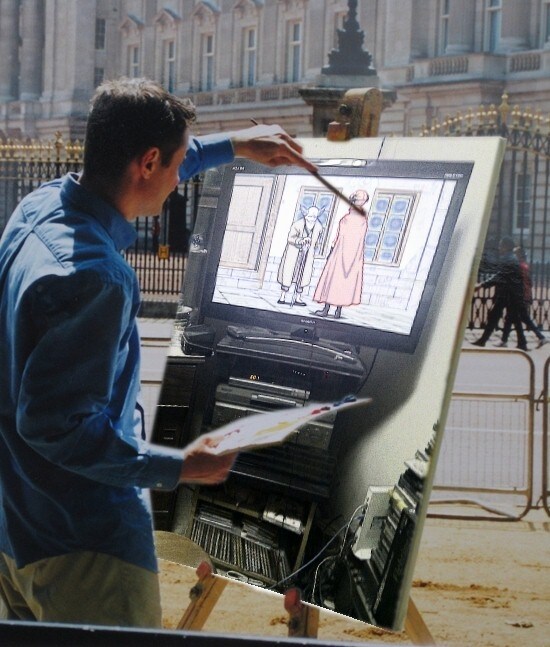 カンバス部に撮影画像を合成してみる