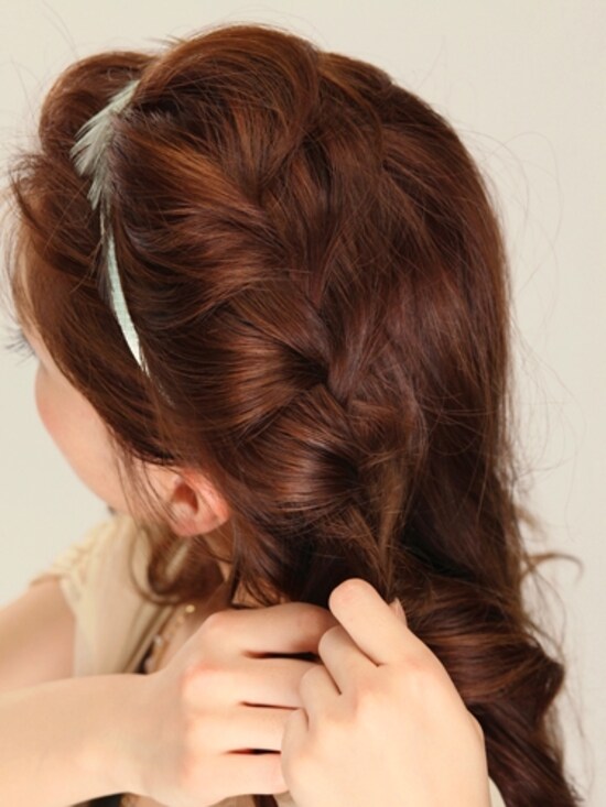 画像 11 16 ロングヘア ねじり編みこみで無造作サイドアップ 結婚式 パーティーヘアアレンジ All About