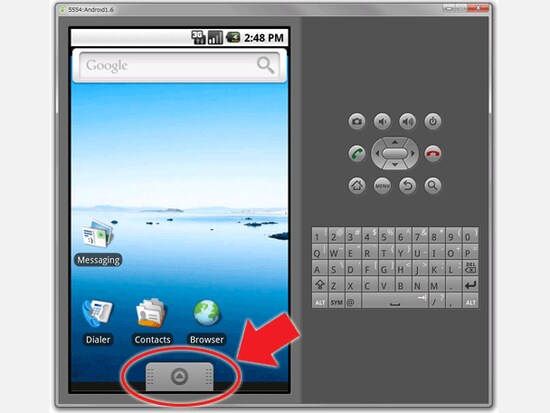 英語版デスクトップ（Android 1.6）
