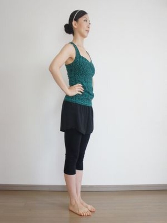 お腹とヒップを意識して！