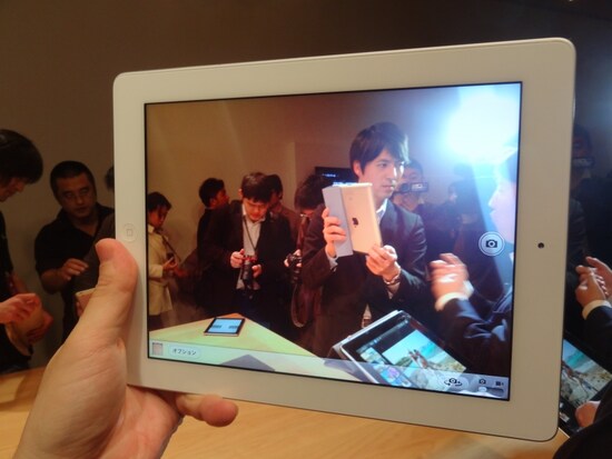 新型iPadのカメラアプリ画面