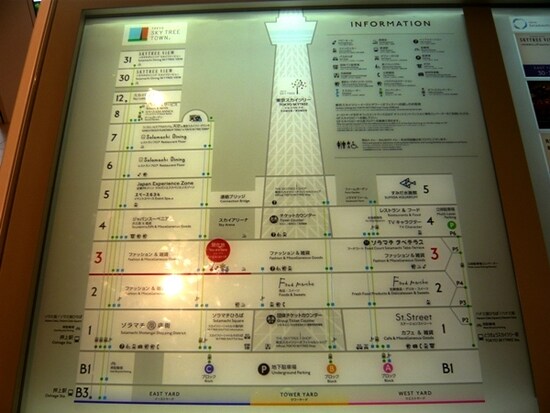 東京ソラマチの館内図