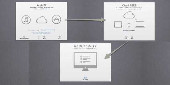 Apple IDとiCloudの設定