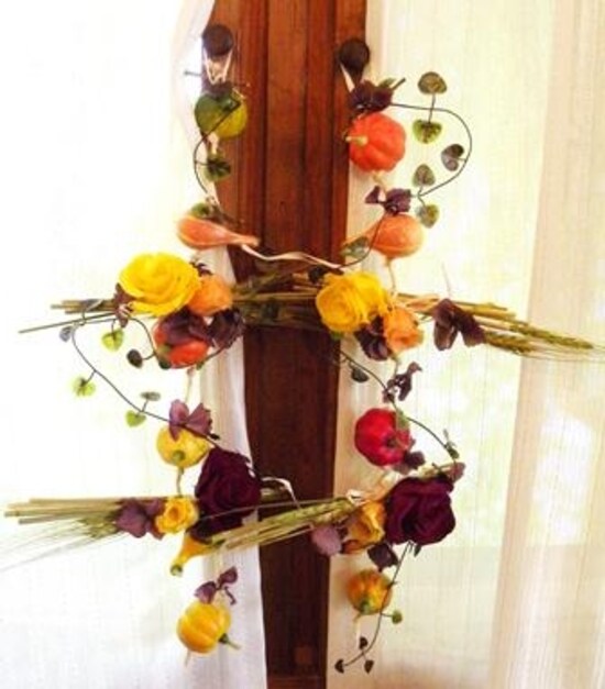 ハロウィン用のフラワーアレンジメント