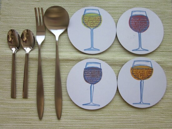 洋食器とコースター