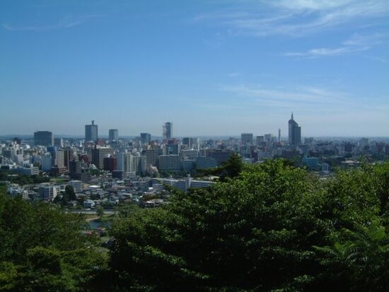 青葉城址から眺める仙台の街