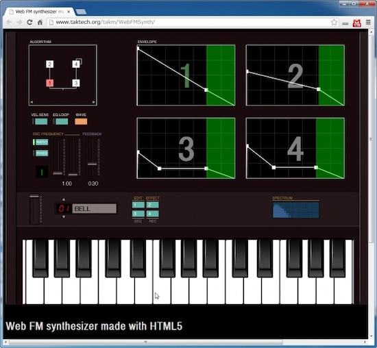 Web FM synthsizer
