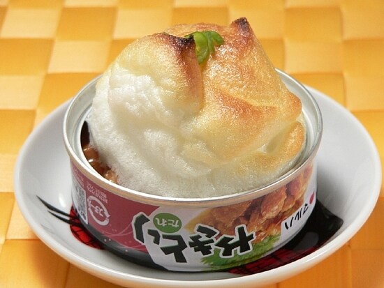 やきとり缶のメレンゲ焼き