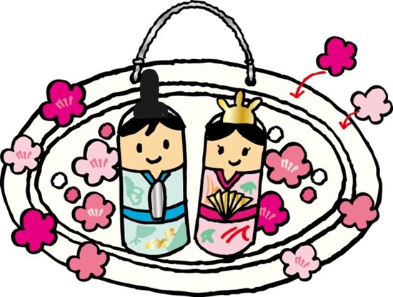 ぼんぼりや菱餅と甘酒……いろんな飾りを考えてつけても良いですね！