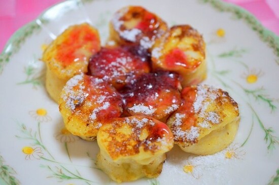 お麩で作る、一口サイズのフレンチトースト