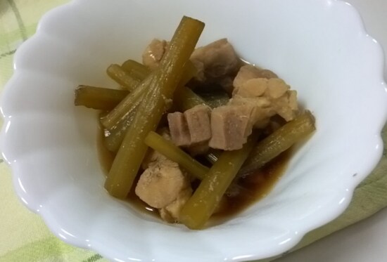 蕗と鶏肉の煮物