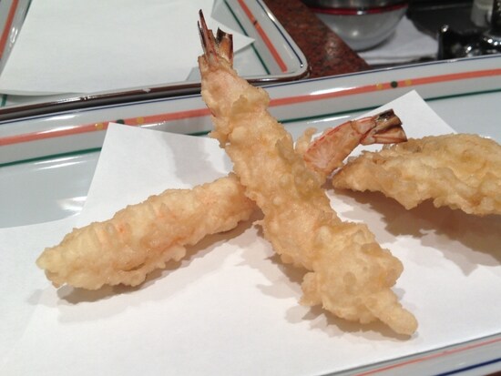 天ぷら（宝）のスタートは海老2本から