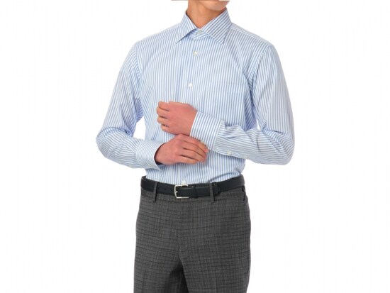 TAKEO KIKUCHI (タケオキクチ) SSPサテンロンドンストライプシャツ 14700円 