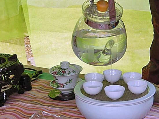 爽やかな風が吹き抜けるようなしつらえの留香茶芸