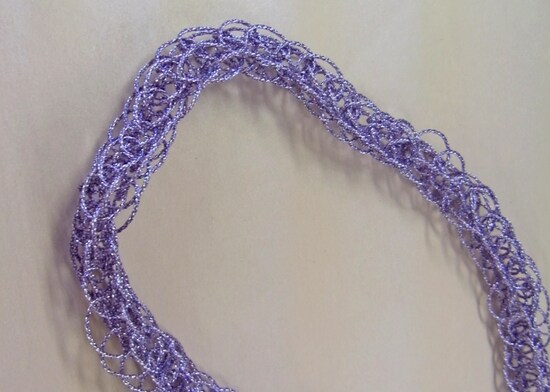 5本ピンシングルループで編む