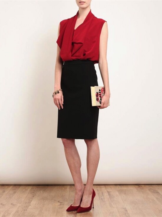 LANVIN／Draped Crepe Top