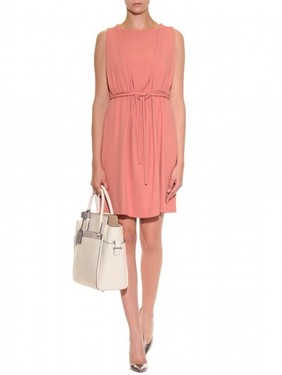 CHloe／BELTED DRESS WITH GATHERED WAIST