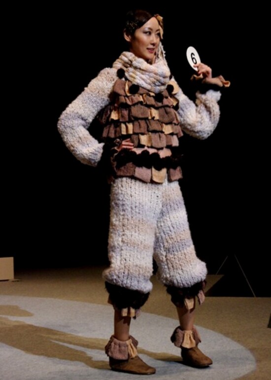 毛糸とタオルが組み合ったリメイク作品