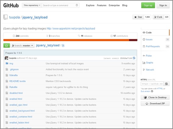「jquery.lazyload.min.js」ファイルだけが必要。