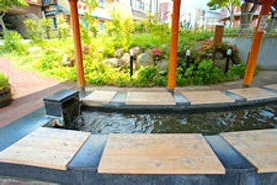 公衆浴場「楓の湯」前の足湯