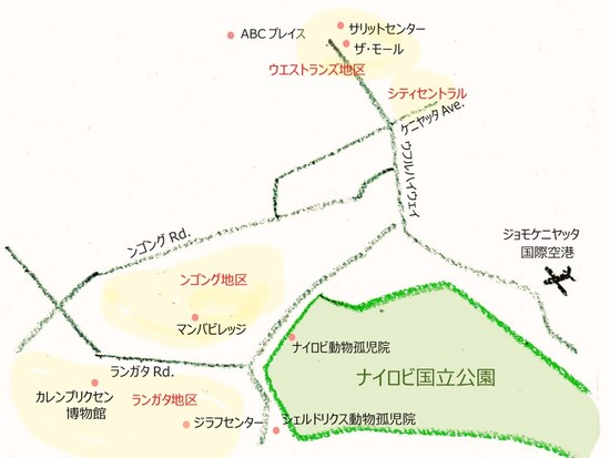 ナイロビの地図