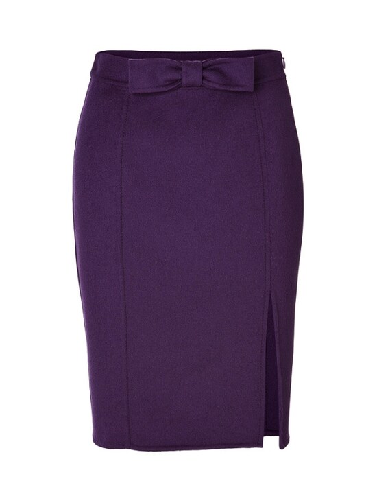 MOSCHINO CHEAP & CHIC／Wool Skirt with Bow