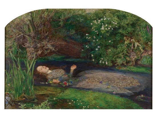 ジョン・エヴァレット・ミレイ　《オフィーリア》１８５１－５２年　 油彩・カンヴァス テート美術館蔵?Tate,London2014