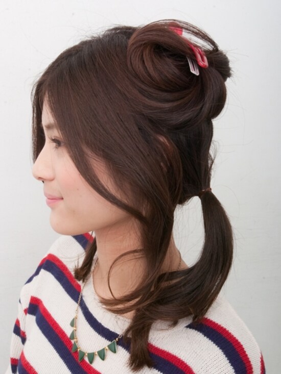 画像 10 12 サイドアップ基本アレンジのやり方 ヘアアレンジ All About