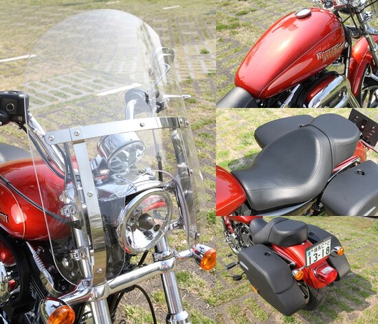 ウインドスクリーンなどオリジナルパーツがずらり