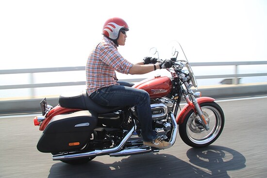 身長174cmの私が乗ると、こんな感じ