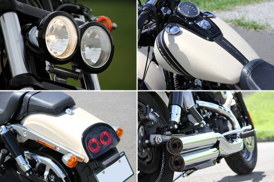 2014年から採用された二灯テールランプのボートテイルフェンダーをはじめ、個性的な部位がそこかしこに。