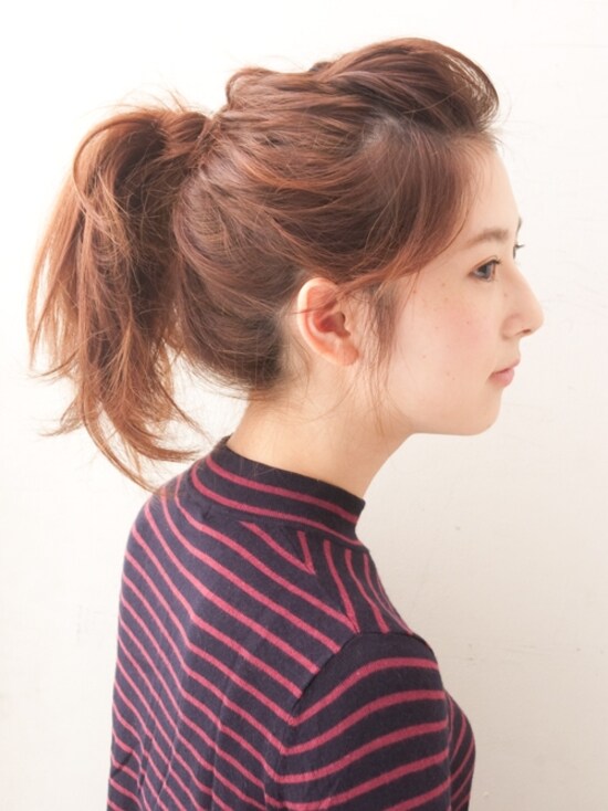 画像 3 15 ルーズな外国人風ふわくしゅポニーテール ヘアアレンジ All About