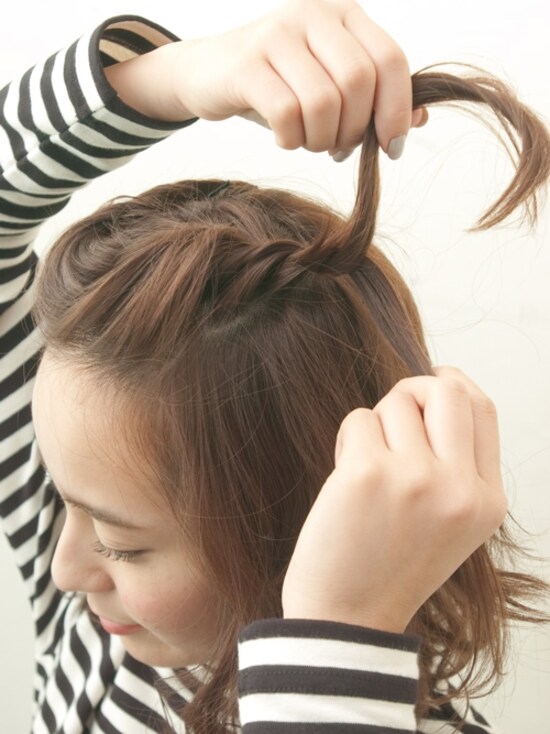 画像 13/14 ：前髪ツイスト編みで簡単ヘアアレンジ！ [ヘアアレンジ] All About