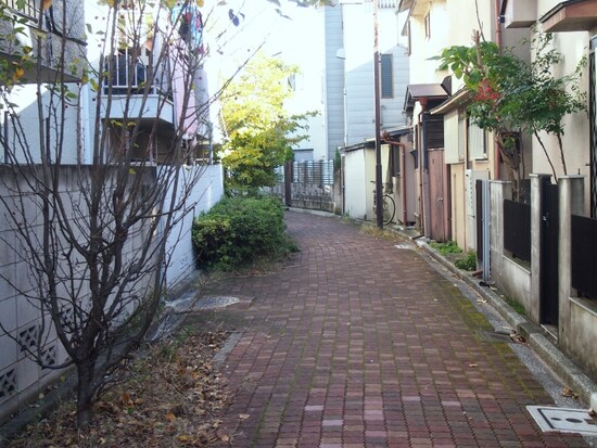 かつて桃園川が流れていた