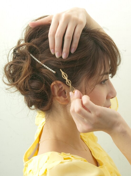 高さをずらして付けるのがポイント