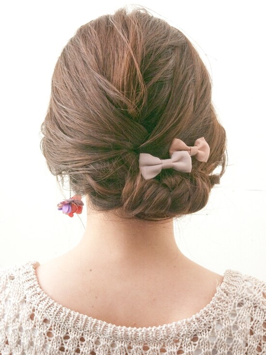 画像 10 15 ミディアム大人ゆる三つ編みシニヨン ヘアアレンジ All About