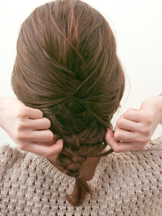 画像 3 15 ミディアム大人ゆる三つ編みシニヨン ヘアアレンジ All About