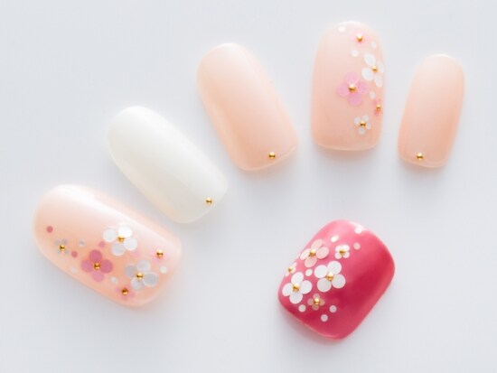 満開の桜のような指先に