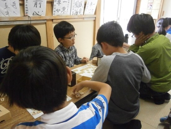 将棋教室での子ども達