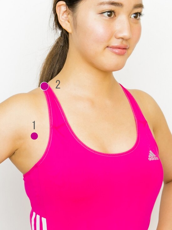 くすみ顔を明るくする「顔ツボMAP」。