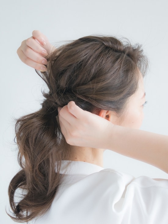 画像 8 19 大人の前髪なし一つ結びに 30代 40代に似合うヘアアレンジ ヘアアレンジ All About