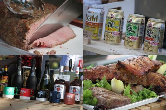 やっぱり肉とお酒はキャンプに欠かせない！